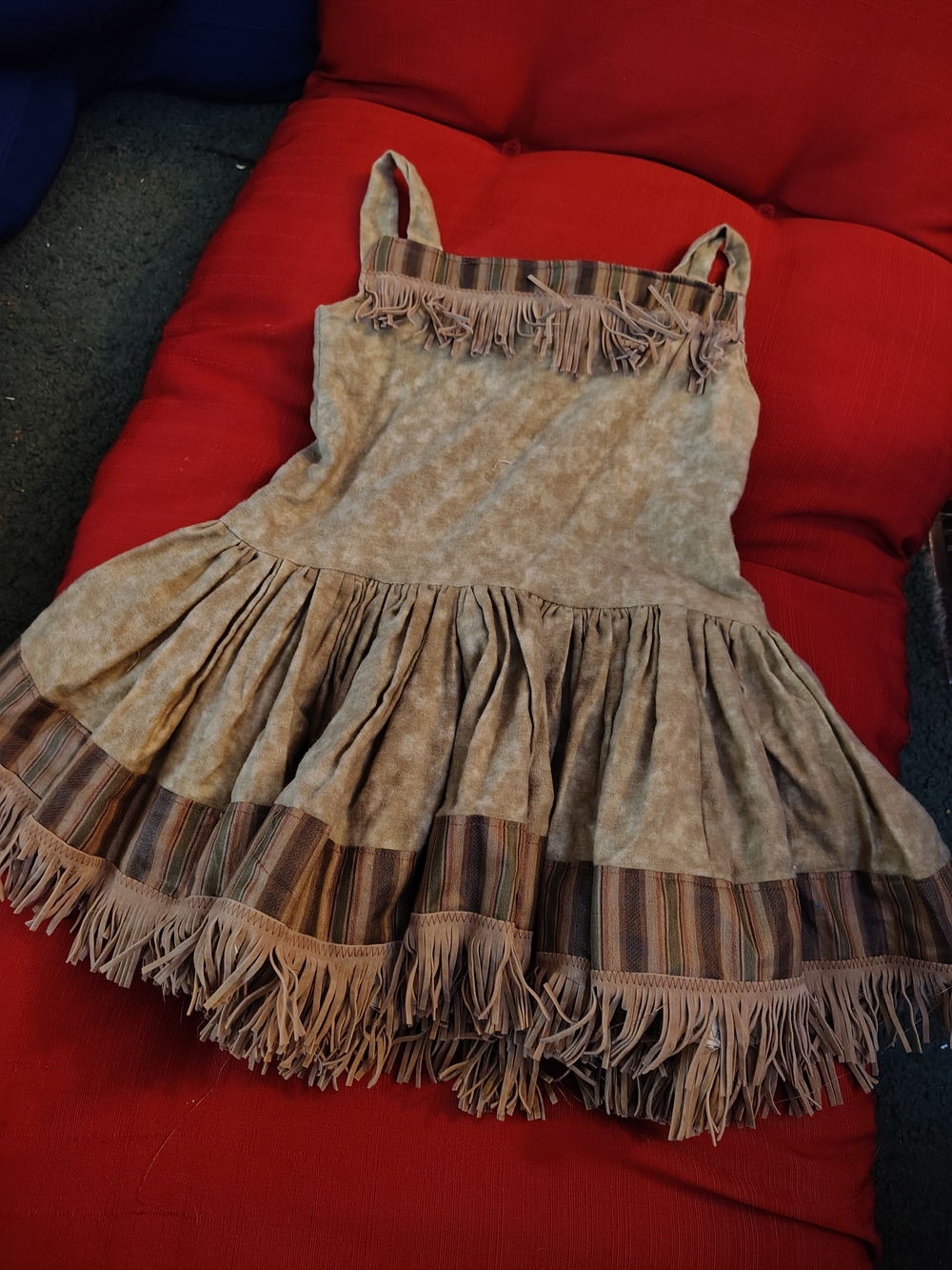 Girls Handmade Native American Dress